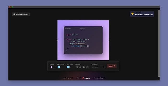[ray.so](https://ray.so/)