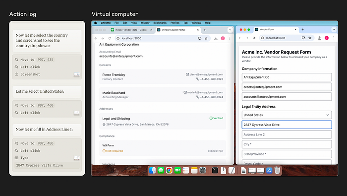 Image 12: Image of graphical interface with Claude side bar to illustrate “computer use”