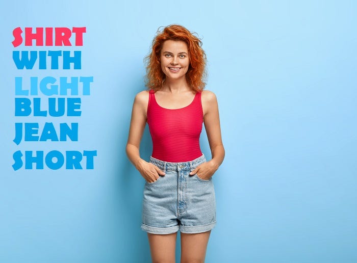 What goes well with light blue shorts?, by Stylescentre.com