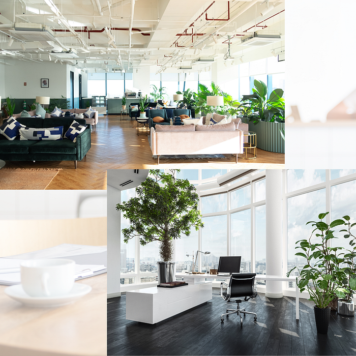 flexible, hybrid workspaces, modern office