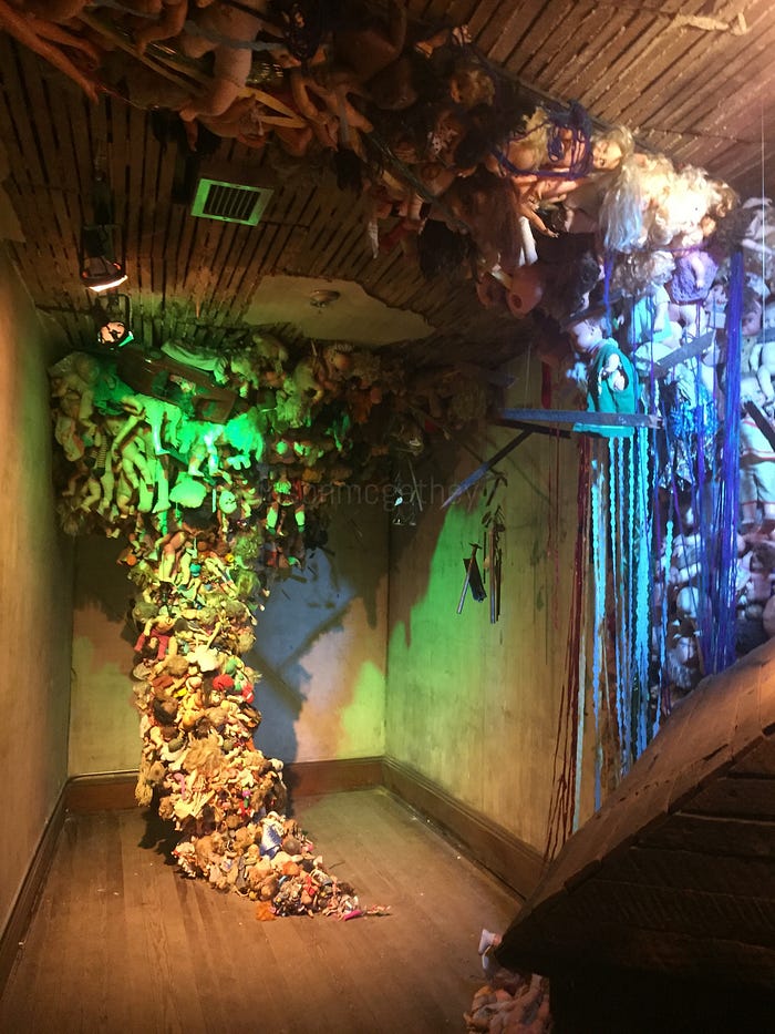 Doll tornado at an artists’ retreat