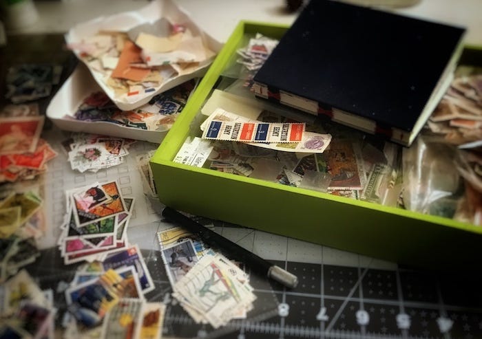 Rocking a Sketchbook and an Unexpected Gift to Make 100 Collages