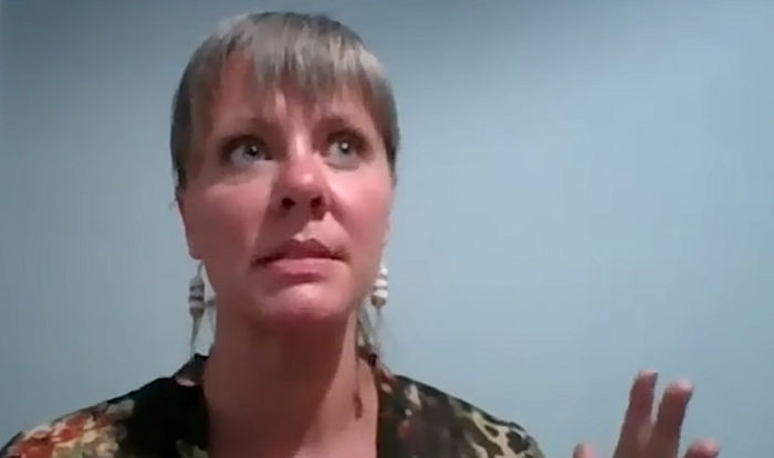 Image of Amanda talking about her near-death experience