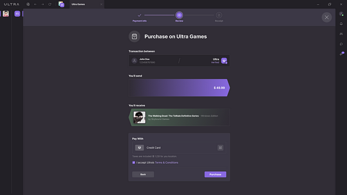 Purchasing games on Ultra Games