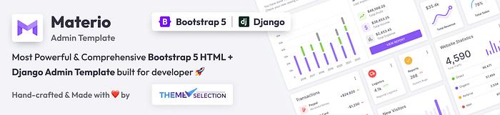 Materio bootstrap django admin template