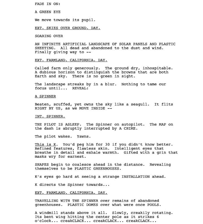 Page One: “Blade Runner 2049” (2017) - Go Into The Story