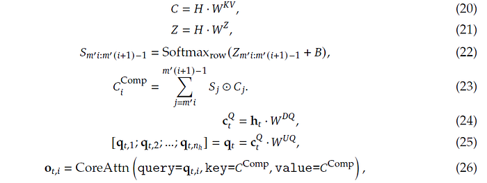 Equations 20 to 26 HCA