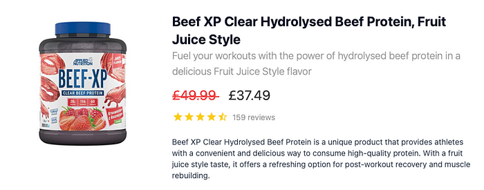 Beef XP Clear Hydrolysed Beef Protein, Fruit Juice Style