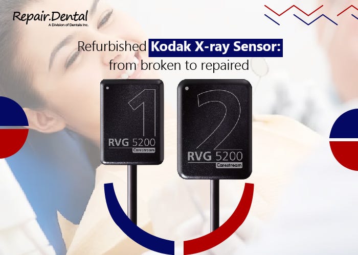Damaged to Restored Kodak Xray Sensor by REPAIR.DENTAL Medium