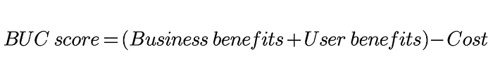 BUC prioritization equation
