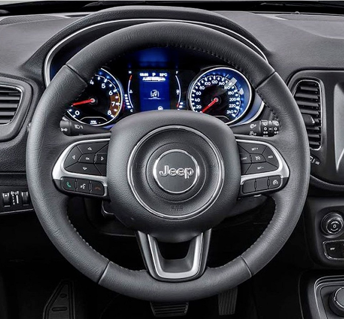 Car steering wheel.