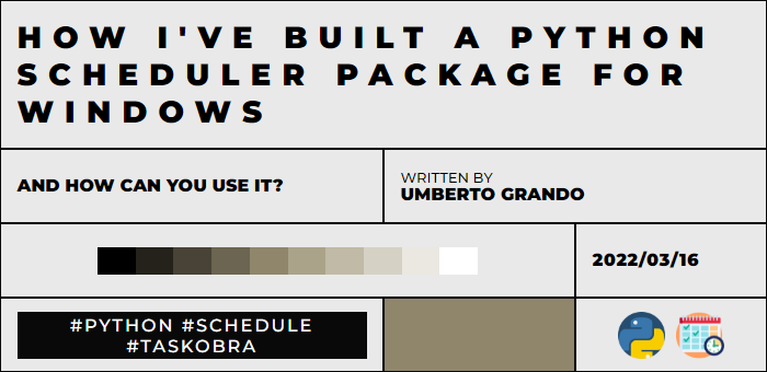 How I’ve built a Python Scheduler package for Windows | by Umberto ...