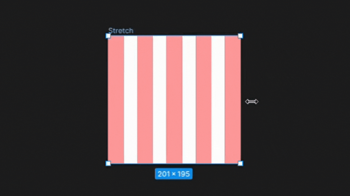 Illustration of the Stretch Column Settings on Figma