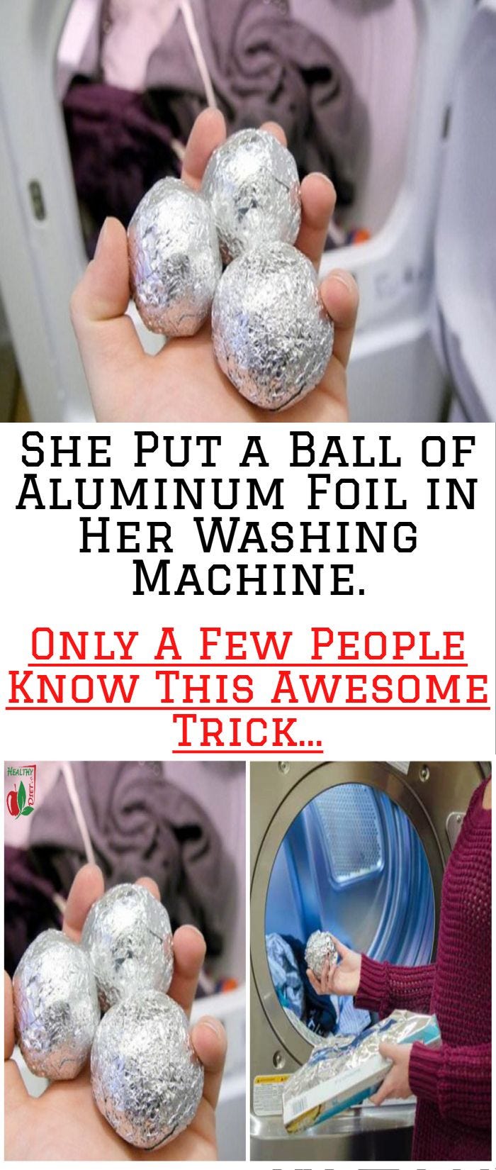 She Put a Ball of Aluminum Foil in Her Washing Machine. Only a Few