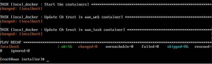 Ansible Playbook output