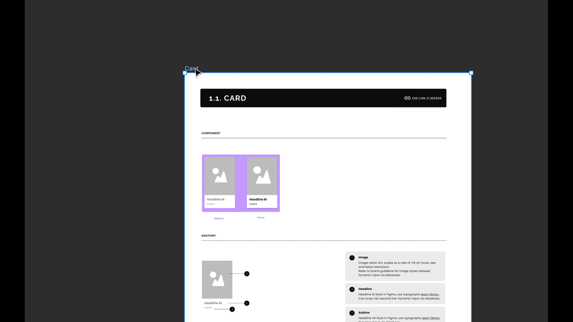 change frames to sections