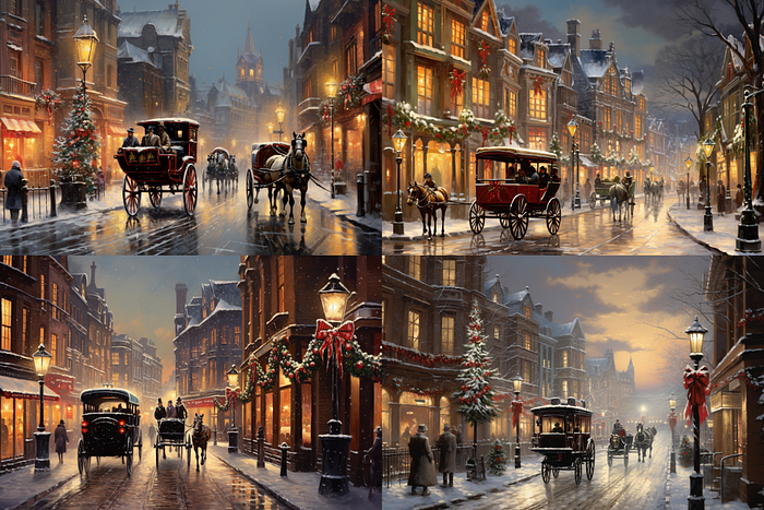Midjourney Through Christmas: A Festive Exploration in AI Art – 88 Pics