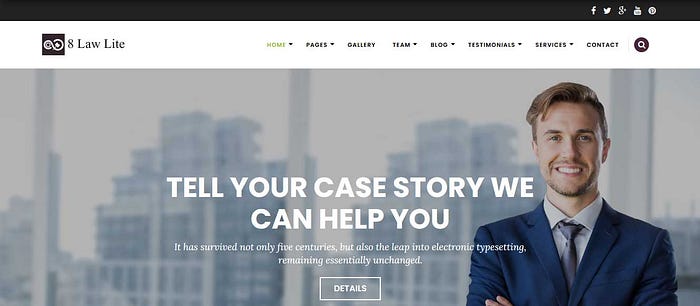 eightlaw lite free wordpress theme