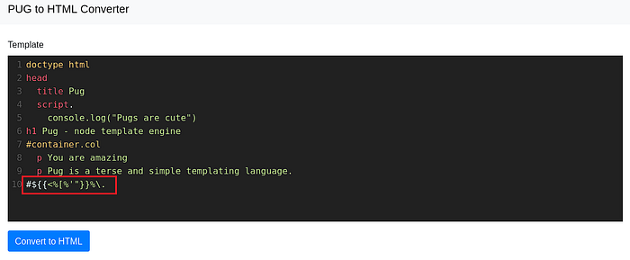 Image 4 — [Templates] — Exploiting PugJS SSTI to Remote Shell Access
