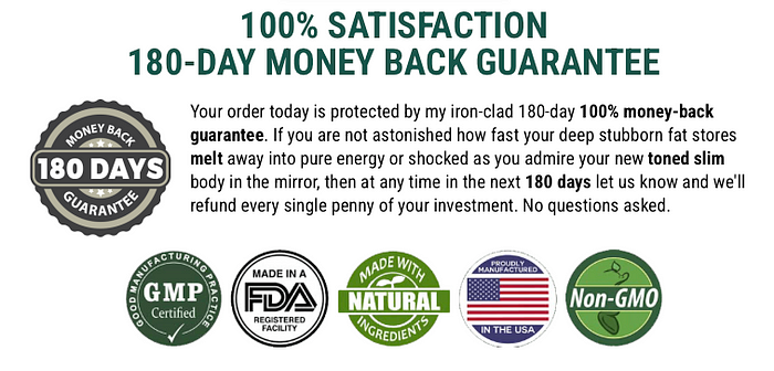 banner od the 180 day money back gurantee