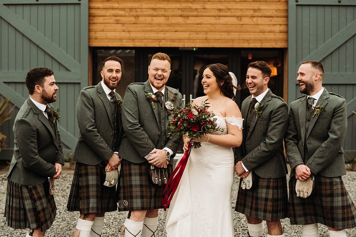 A wedding kilt is a traditional Scottish garment worn by the groom on his wedding day. It is a pleated skirt made of wool tartan, typically representing the groom’s clan or family. Wedding kilts are a popular choice for grooms because they are both stylish and traditional.