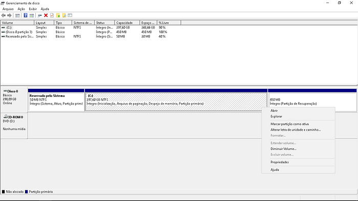 Gerenciador de discos — 1
