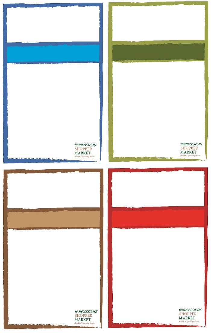 Wholesome Shopper Market shelf tag options