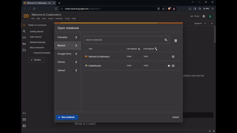 Change the runtime type and add GPU to your notebook.