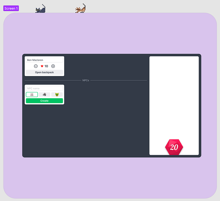 Screenshot of a section in Figma.