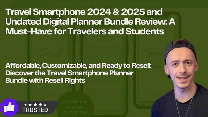 Travel Smartphone 2024 & 2025 and Undated Digital Planner Bundle Review: A Must-Have for Travelers and Students