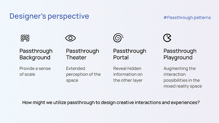 a graph summarizing designer’s takeaway from passthrough patterns