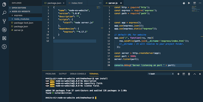 Create a Single Page Website using Node.js and Express | by Ankit ...