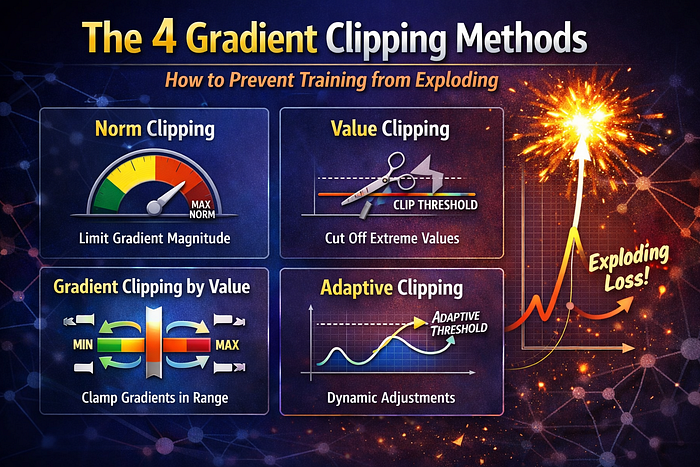 The 4 Gradient Clipping Methods: How to Prevent Training from Exploding