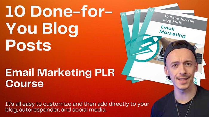 Comprehensive Review of 10 Done-for-You Blog Posts: Email Marketing PLR Course It’s all easy to customize and then add directly to your blog, autoresponder, and social media