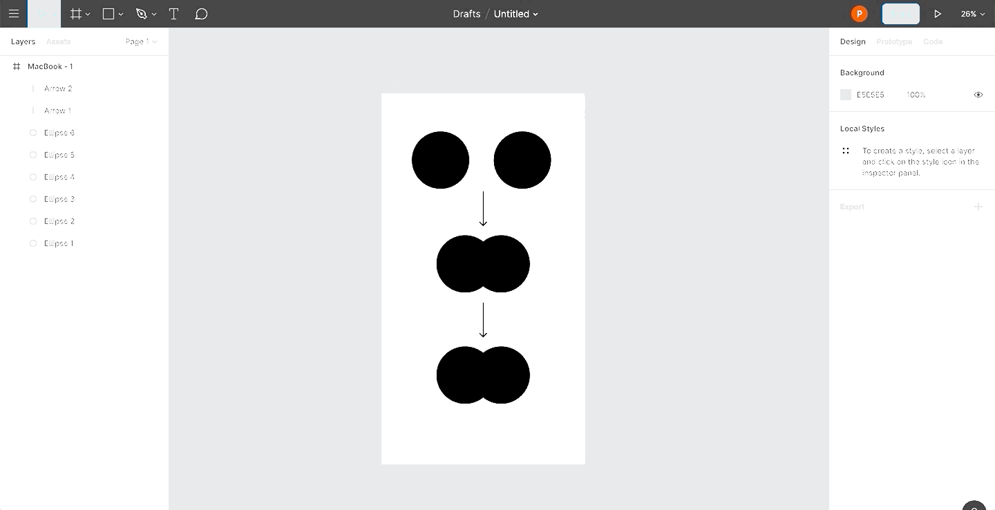 A GIF showcasing how Intersect Selection works in Figma.