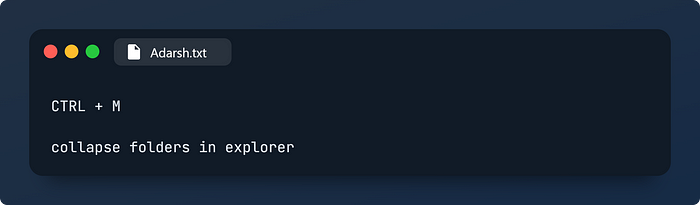Collapse All Folders