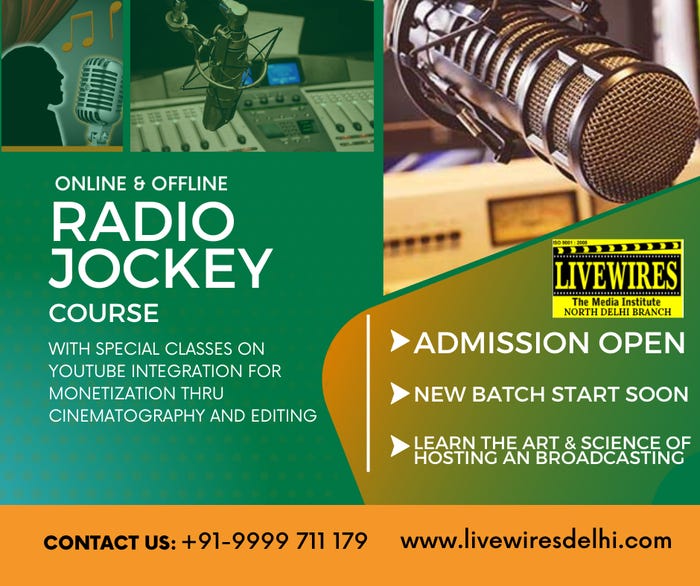 RADIO JOCKEY COURSE IN DELHI Live Wires Medium