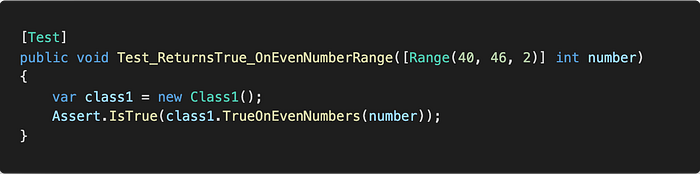 Using the NUnit Range parameter-level attribute
