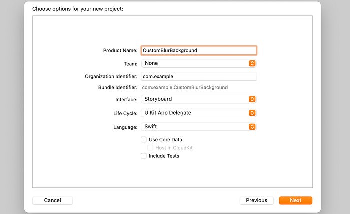 Step 1. Create a UIKit project wizard