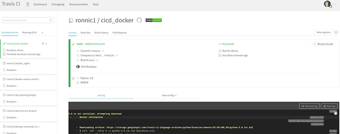 CI/CD using Docker, Travis CI, ECS, and Python