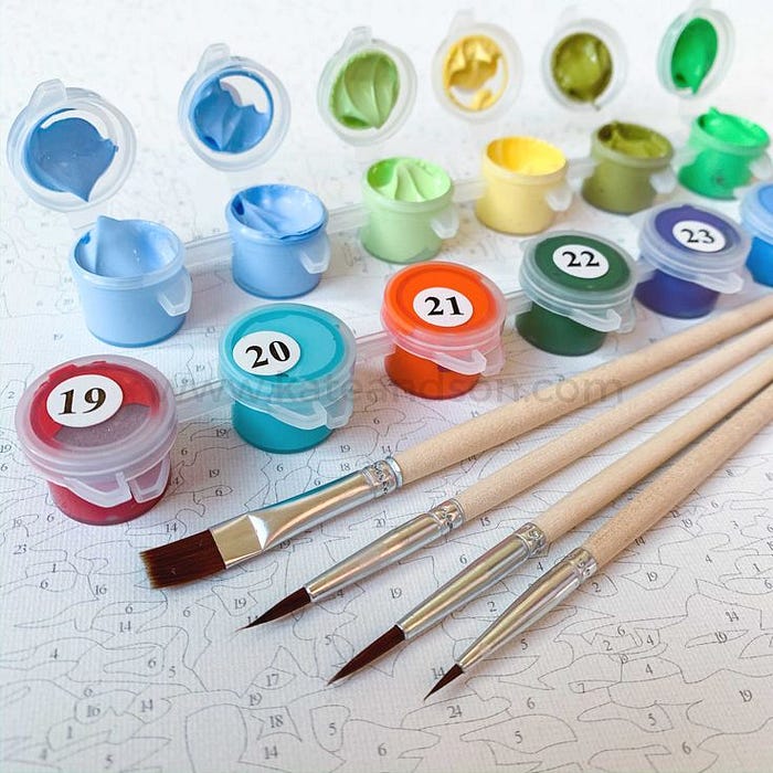 Painting-by-numbers kits for a colorful journey through Picasso, birds, and more.
