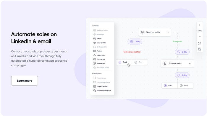 Dripify Automates sales on LinkedIn & email