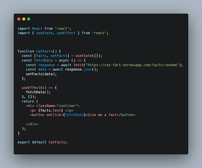 Learn Fetch API with React Hooks By Building a simple application | by ...