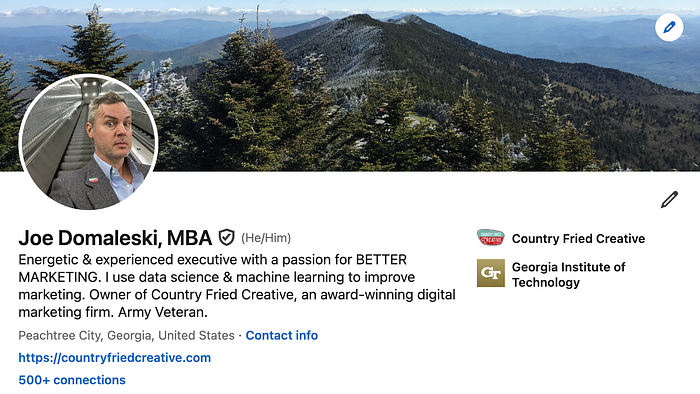 Joe Domaleski’s personal LinkedIn page. Source: Joe Domaleski