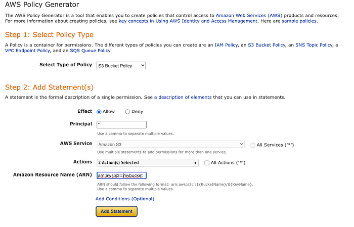 Generating the bucket policy (image by author)