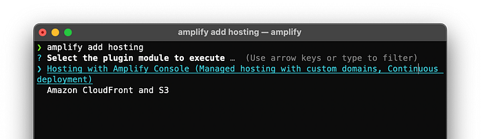 Add hosting to Amplify