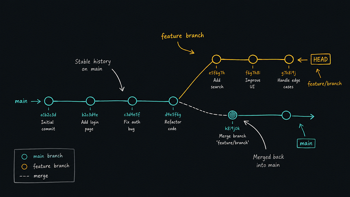 A commit graph. Not a backup log but a timeline. | Tushar Kanjariya