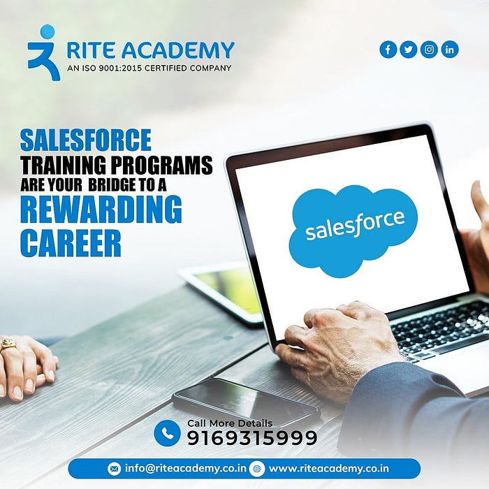 Rite Academy, Salesforce Training, Certification, Sales, CRM, Training, Career Development, Salesforce Certified, Online Learning, Success Journey, Sales Strategy, Salesforce Course in Hyderabad, Rite Academy Training Institute, Sales Funnel, Marketing, Salesforce Developer, Salesforce Consultant, Training and Development,Salesforce training in Hyderabad,