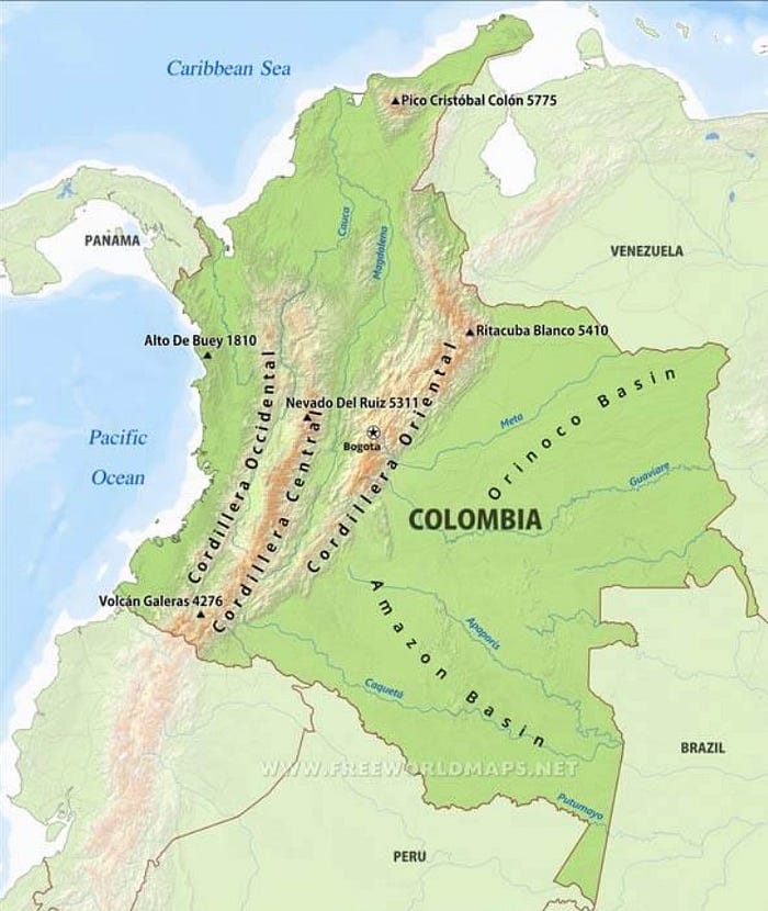 Colombia’s Diverse Topography and Climate - Spoken School