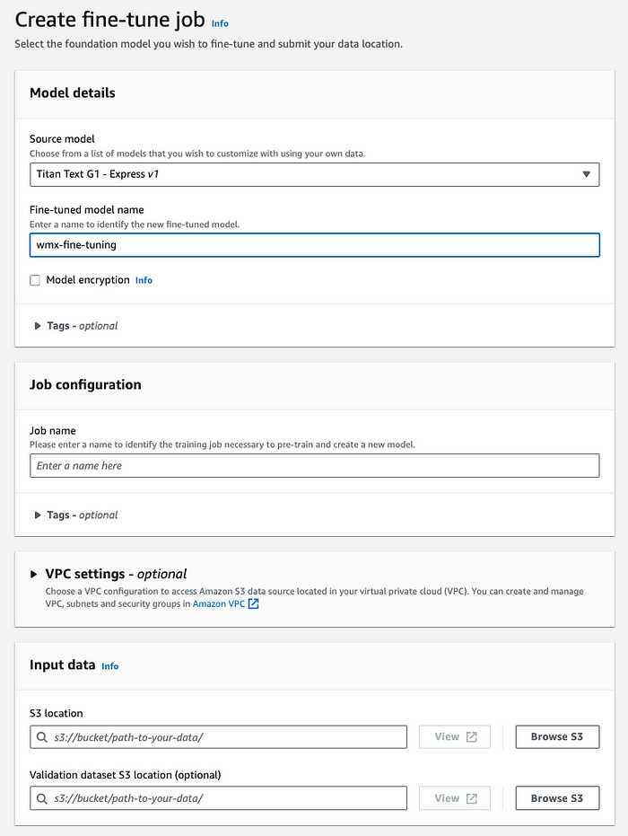 Amazon Bedrock: Create a fine-tune job with your data sources

Elevate Your AI Journey with Amazon Bedrock: Unraveling The Key Features